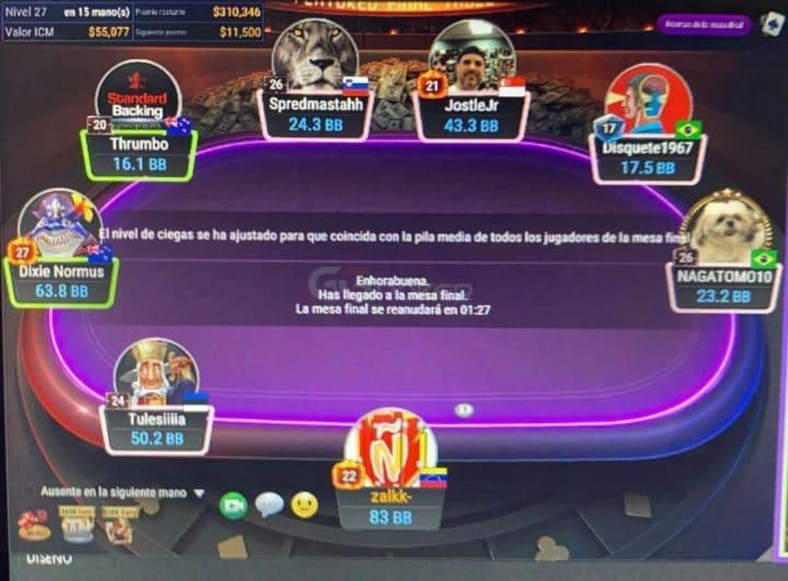 Fonseca alcanzó el podio entre una multitud en las WSOP online