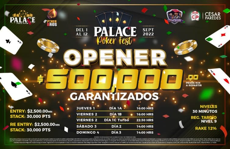 Elola tomó el control por los locales en el inicio del Opener del Palace Poker Fest