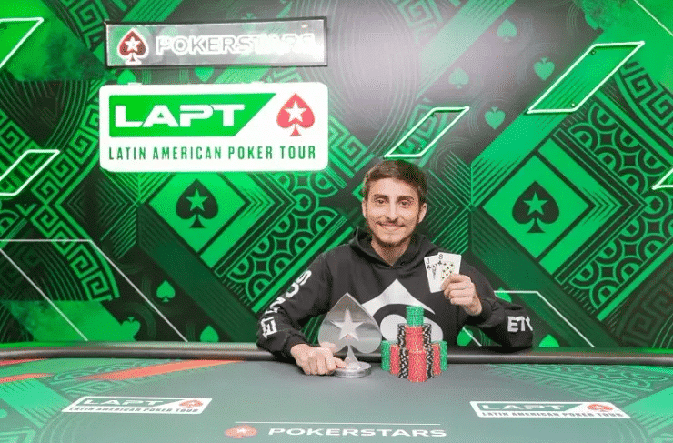 Salazar resistió frente a los brasileños Aziz y Moraes en el podio del High Roller PKO del LAPT