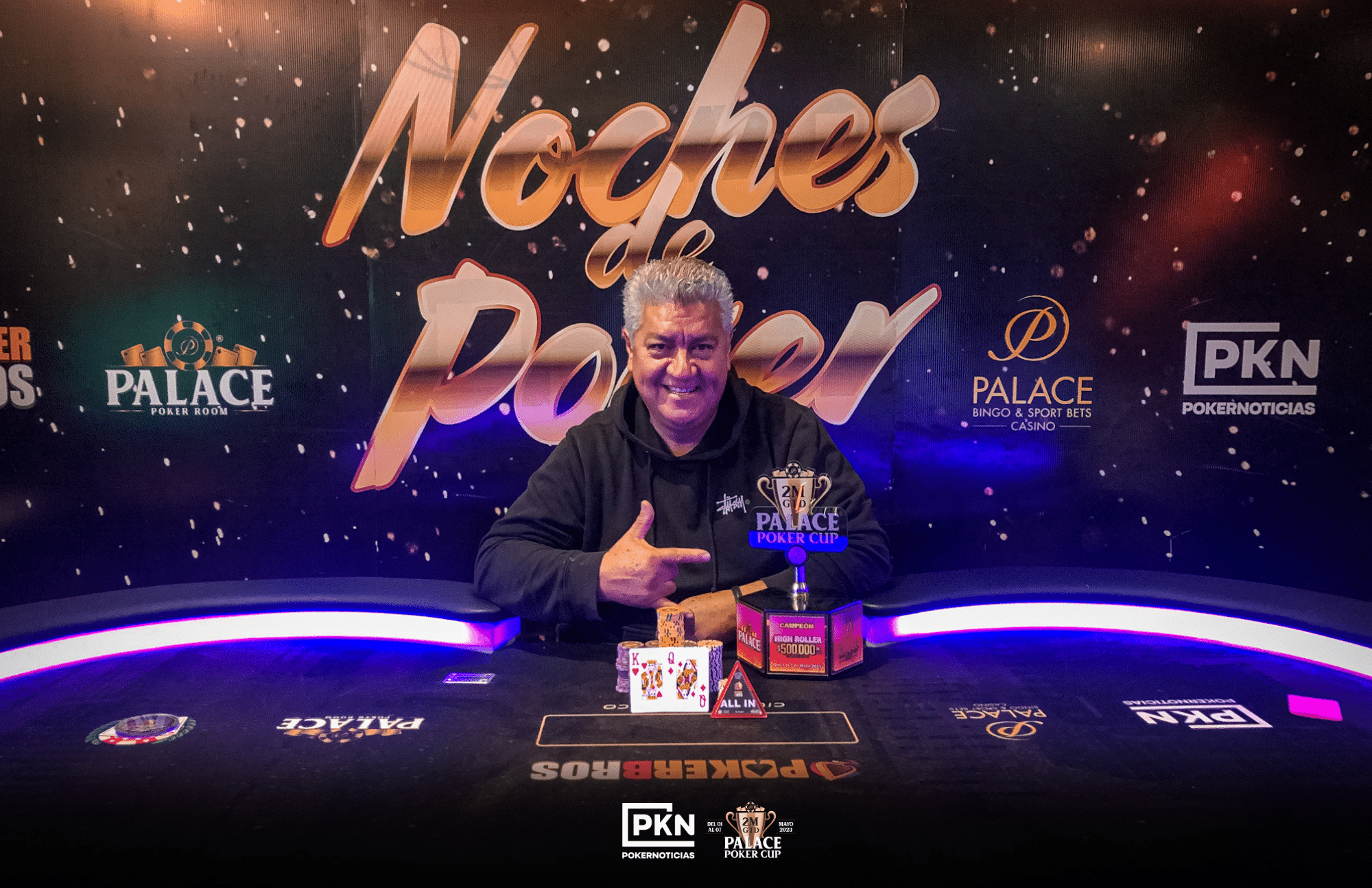 Juan Castillo se quedó con el trofeo de campeón del High Roller