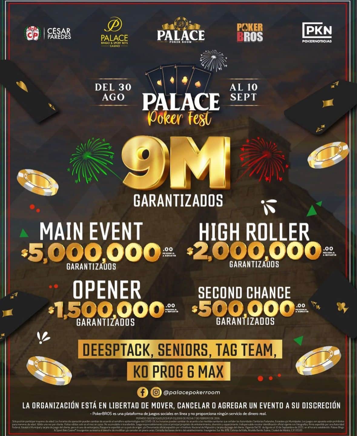 La edición de verano del Palace Poker Fest promete una alta temperatura en los paños mexicanos