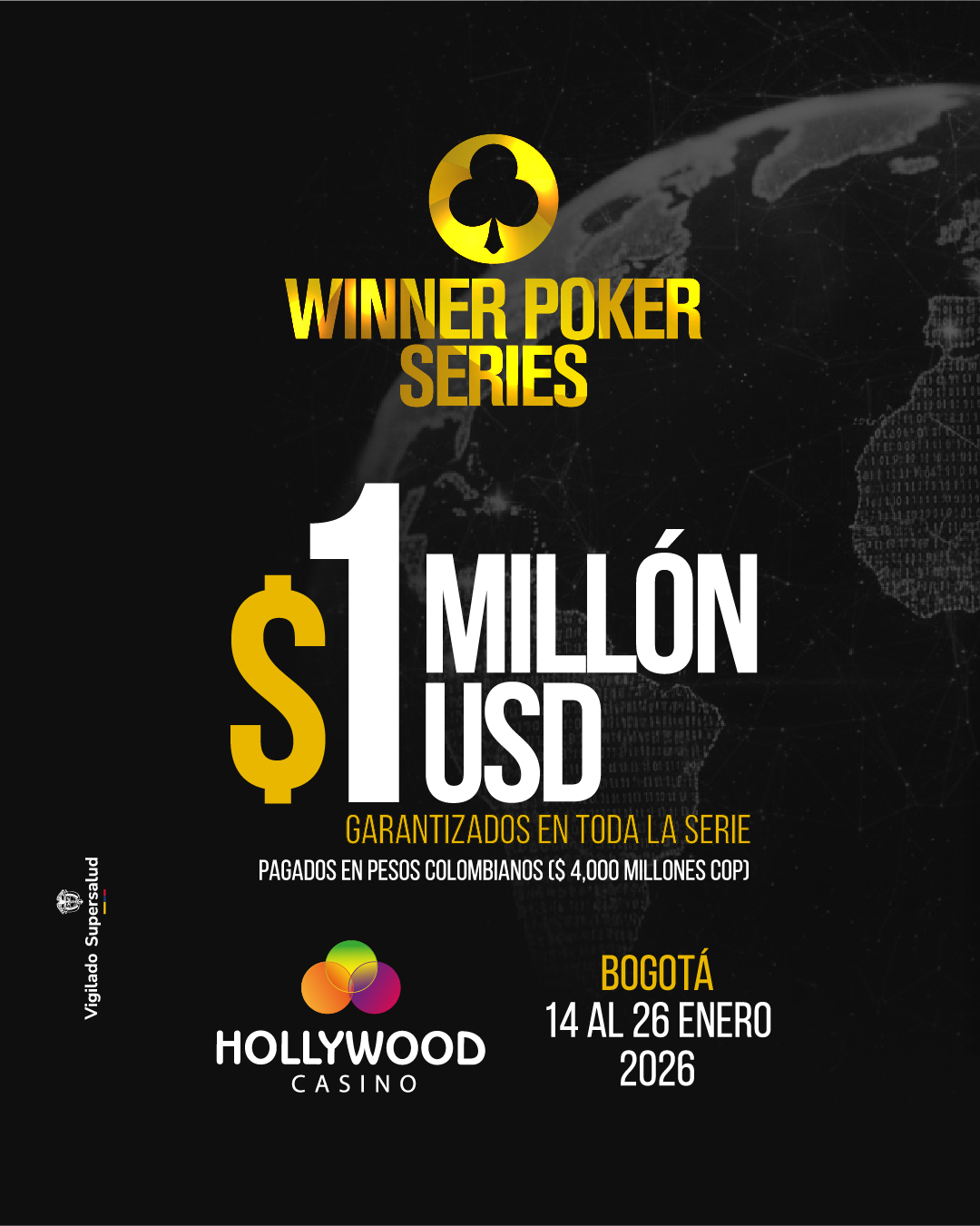 El millón histórico que llega a Bogotá: Winner Poker Series anuncia USD $1.000.000 garantizados