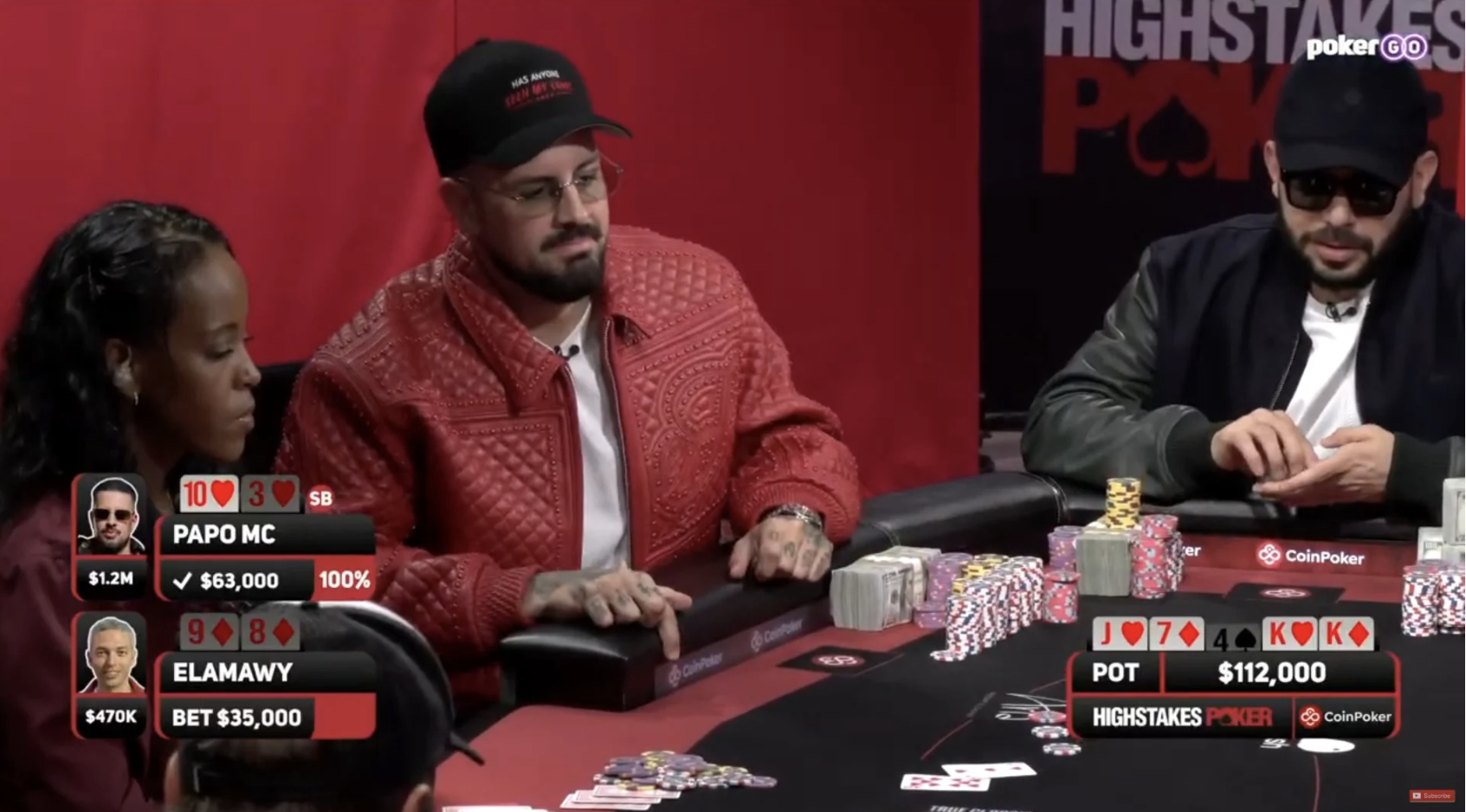 Papo MC sacude High Stakes Poker: perdió US$1 millón y respondió con una sesión de +US$1,2M