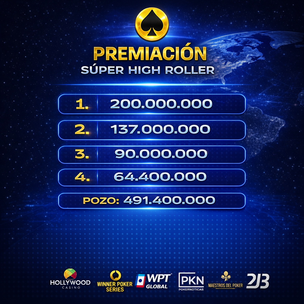 Premiación – Súper High Roller, Día 2 – WPS 1 Millón de USD GTD