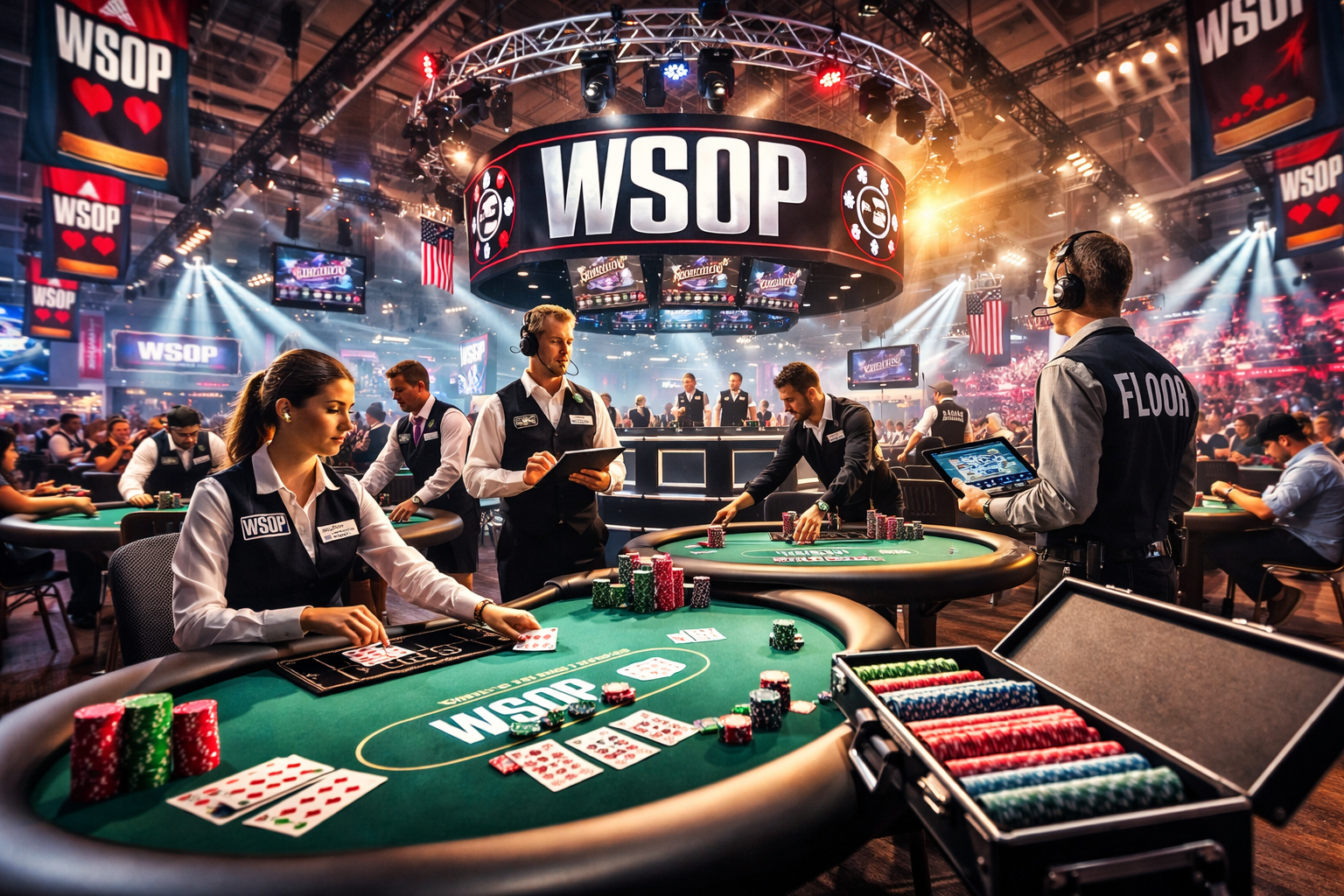 Detrás del brazalete: así se prepara el ejército humano que hace posible la WSOP