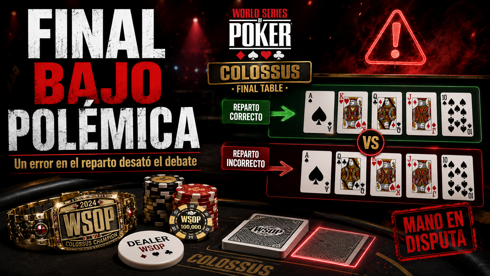 Un error de reparto marcó la mano final del COLOSSUS en la WSOP