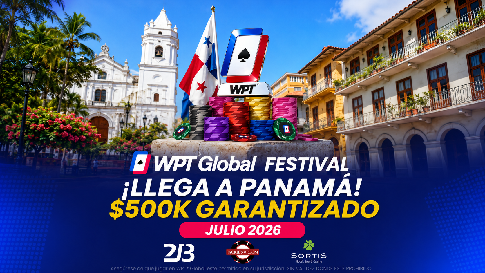 WPT Global Festival llega a Panamá con USD $500.000 garantizados en alianza con Jackies Poker Tour
