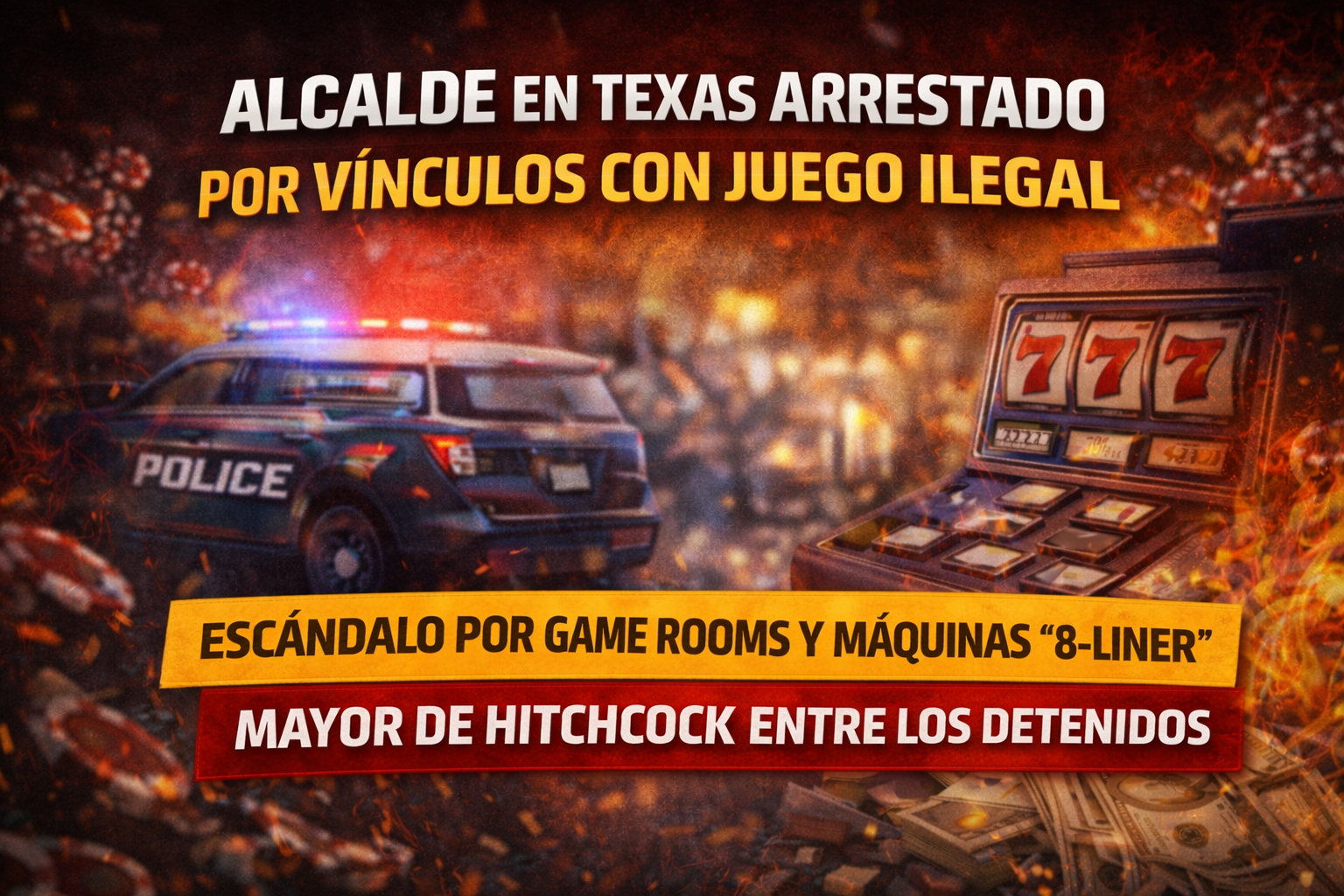 Cae alcalde de Texas por red de juego ilegal