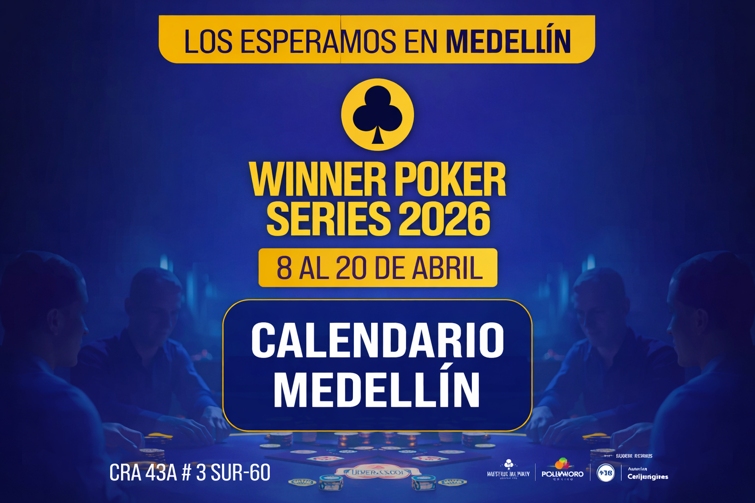 Winner Poker Series 2026 llega a Medellín con $2.200 millones garantizados