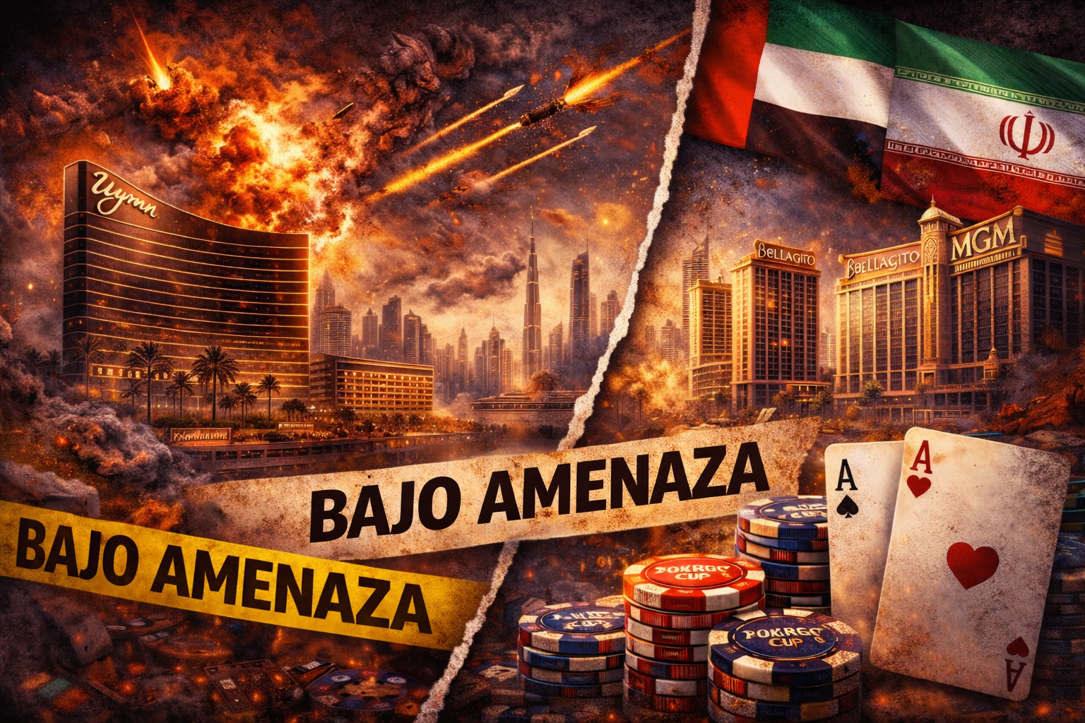 El conflicto con Iran pone en alerta los megaproyectos de casino de Wynn y MGM en Emiratos