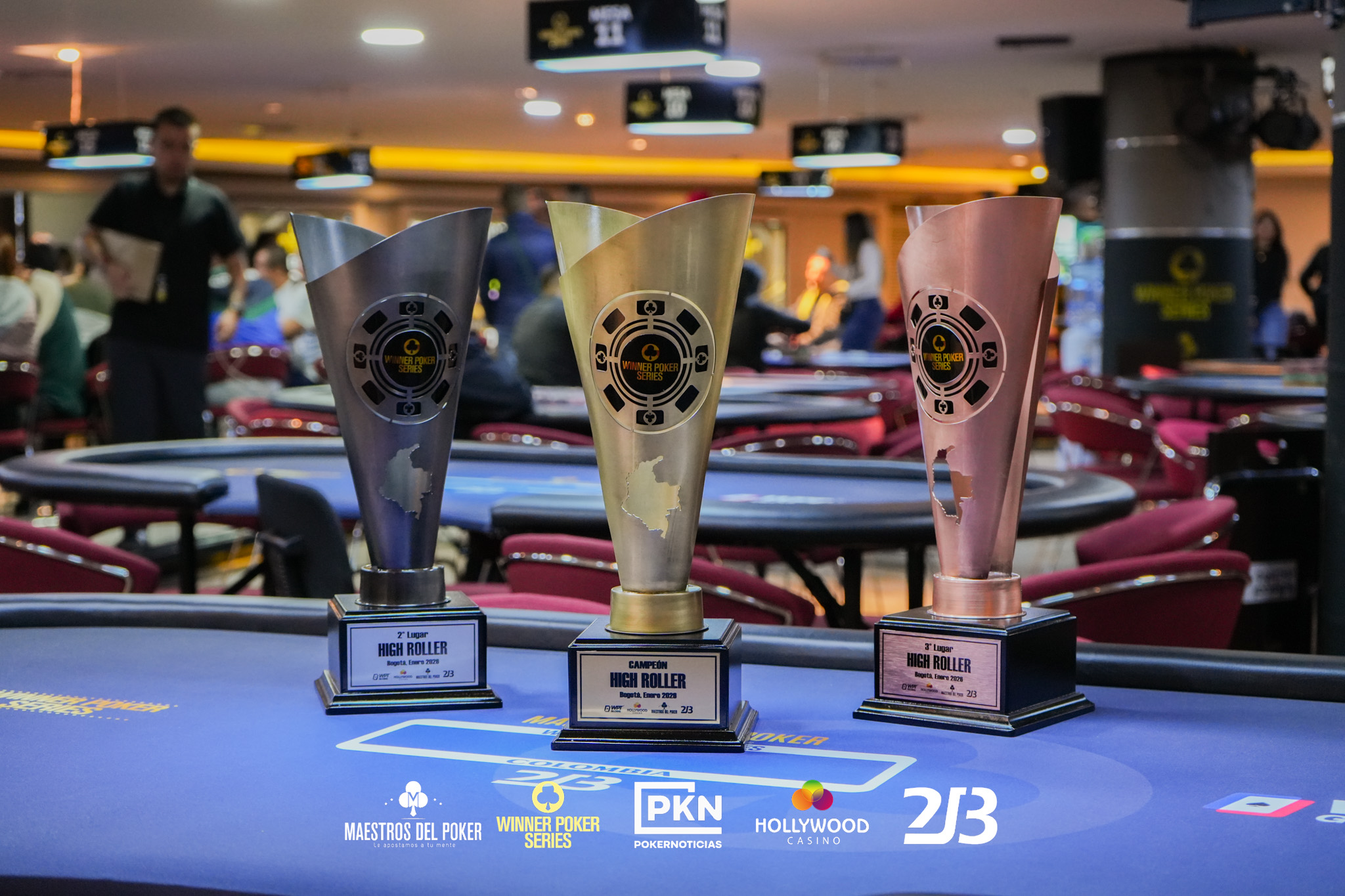 Distribución de mesas Día 2 del High Roller de las WPS en su tercera parada en Bogotá