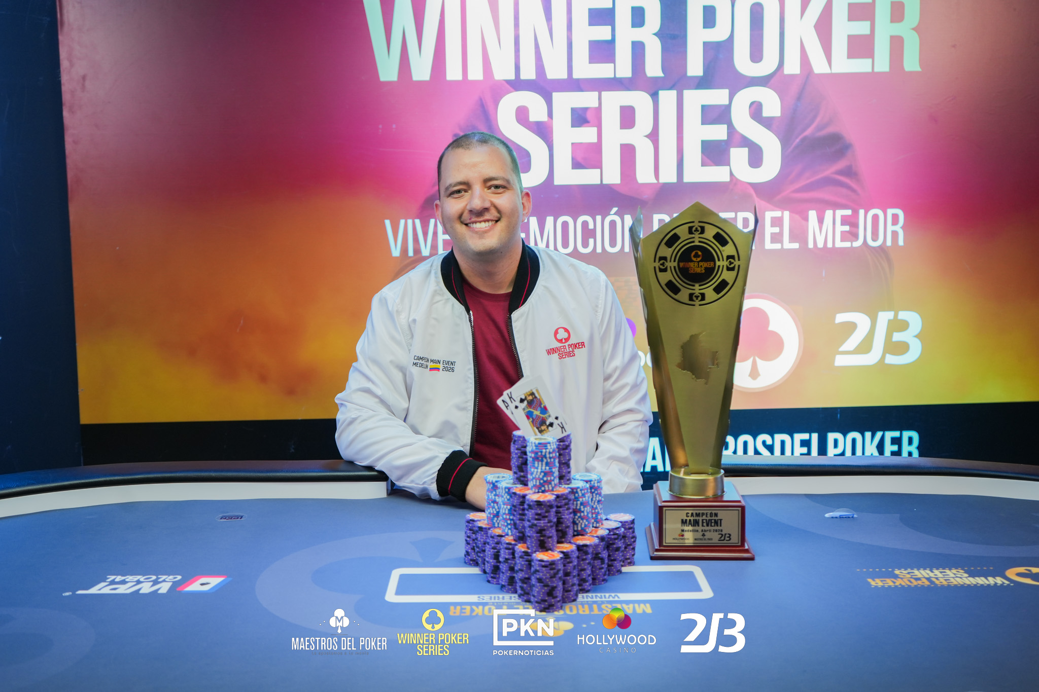 Diego Ardila se corona campeón del Main Event de las Winner Poker Series tras deal en el triunvirato final