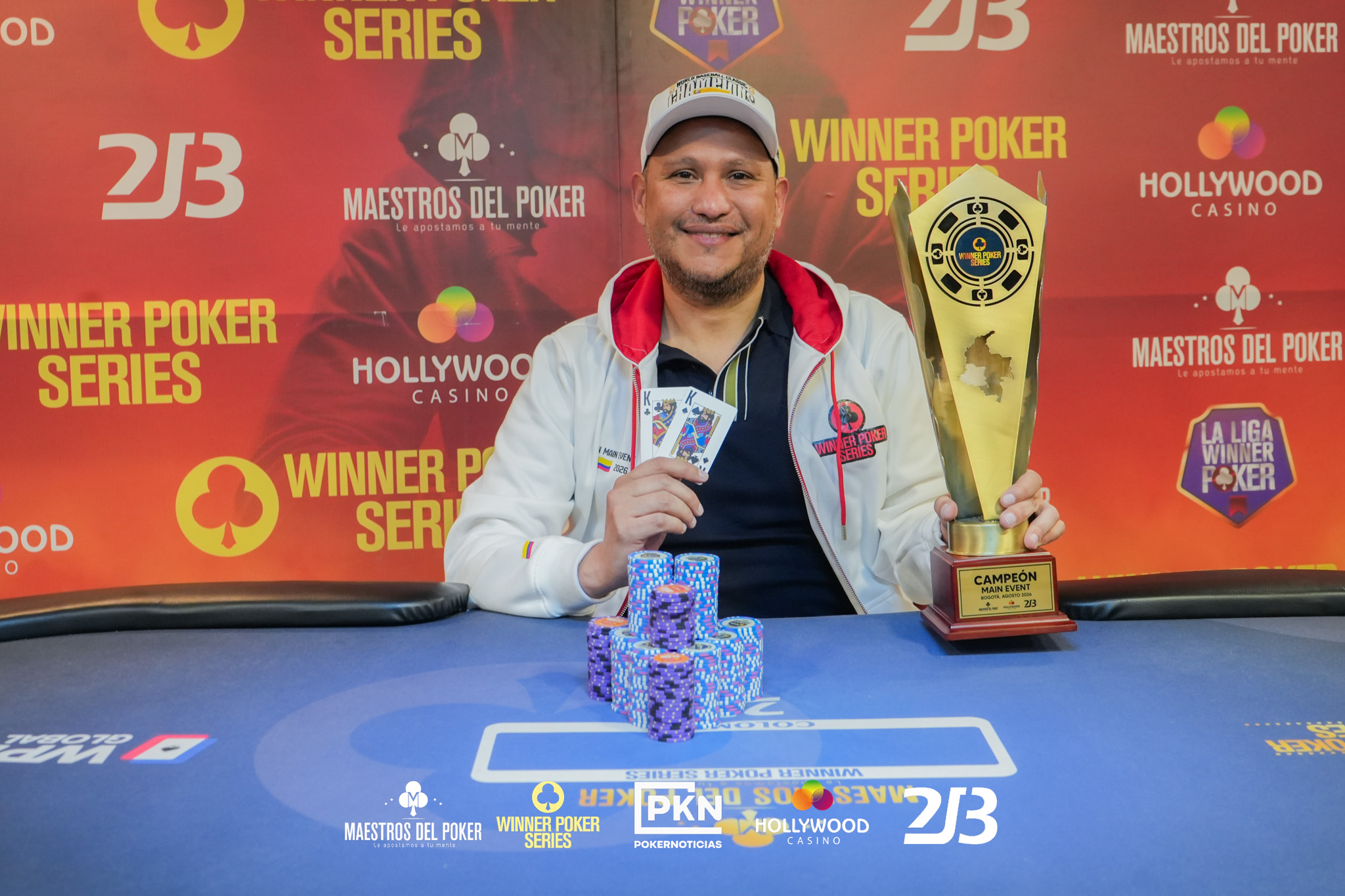 Rubén Suárez conquista el Main Event de la WPS Bogotá y se lleva $400 millones