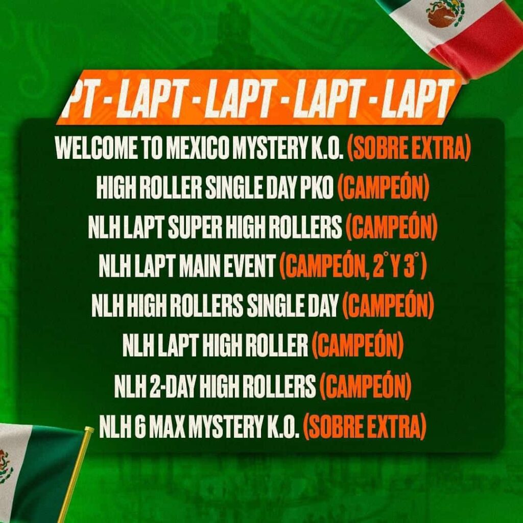 ¡El LAPT México te lleva a la BSOP Millions en Brasil con 10 paquetes en juego!