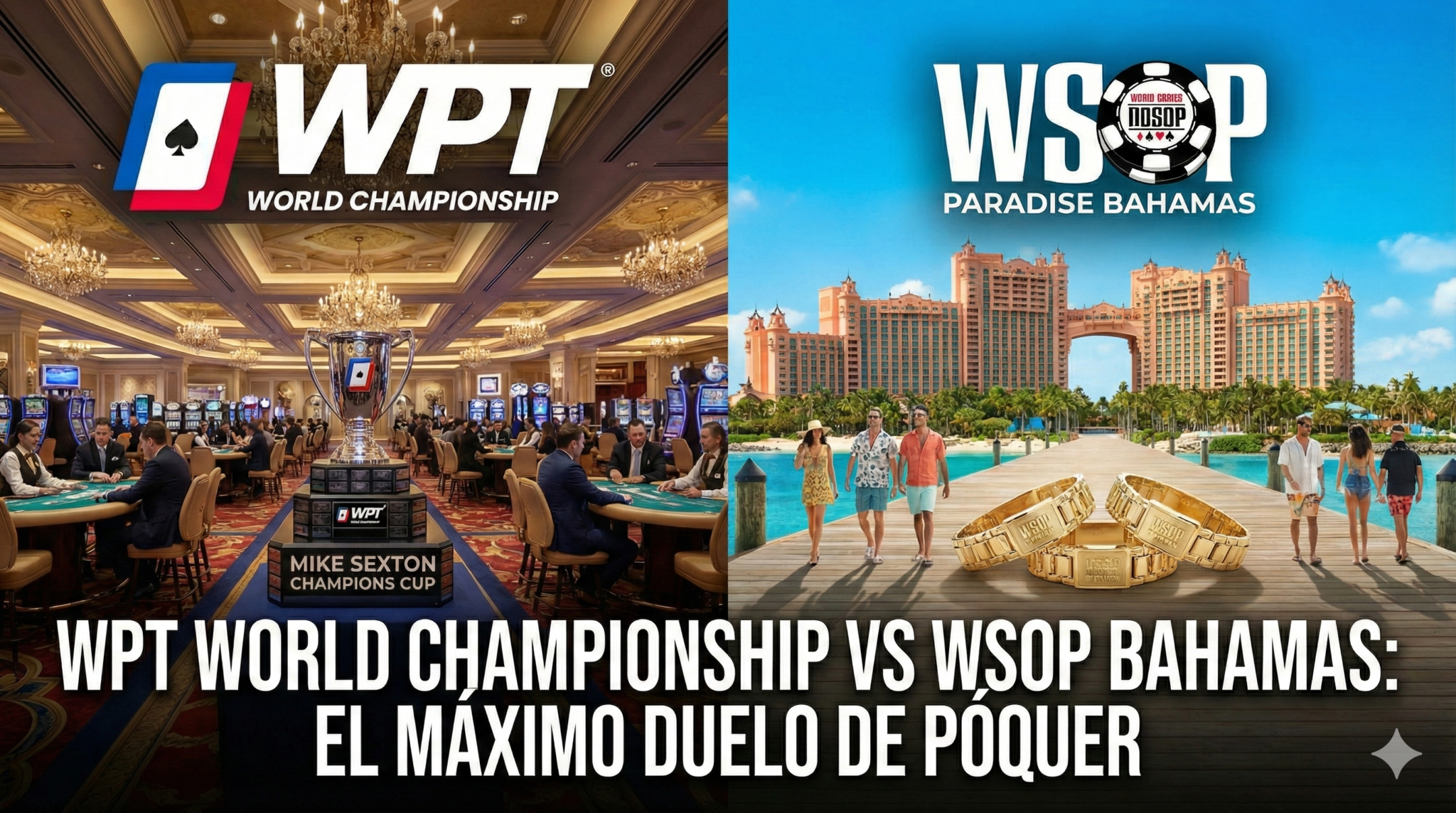 WPT World Championship vs WSOP Paradise Bahamas: pros, contras y qué festival te conviene según tu perfil