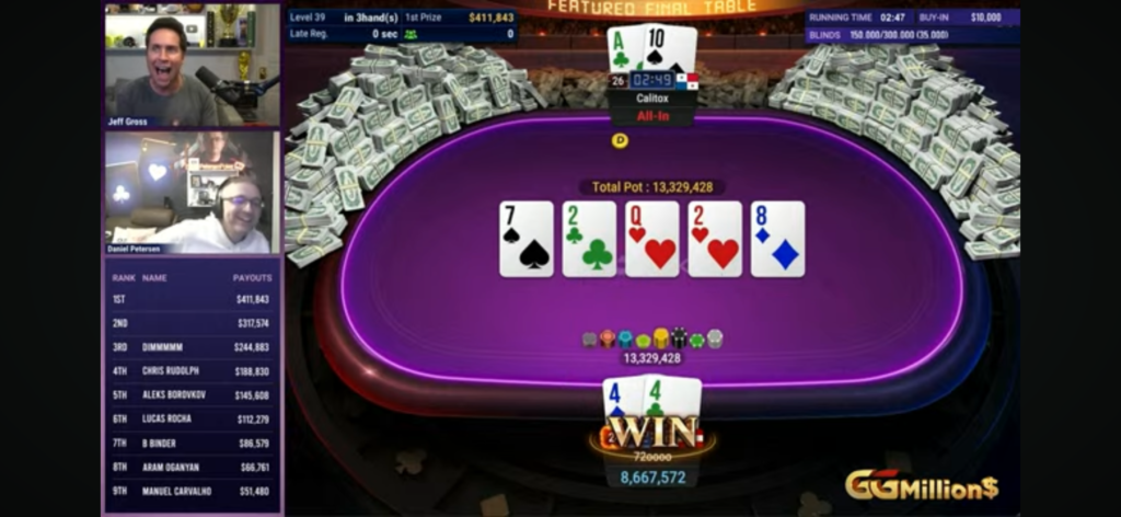 Carlos Levy entre los mejores del GGMillion$ High Rollers: Segundo lugar