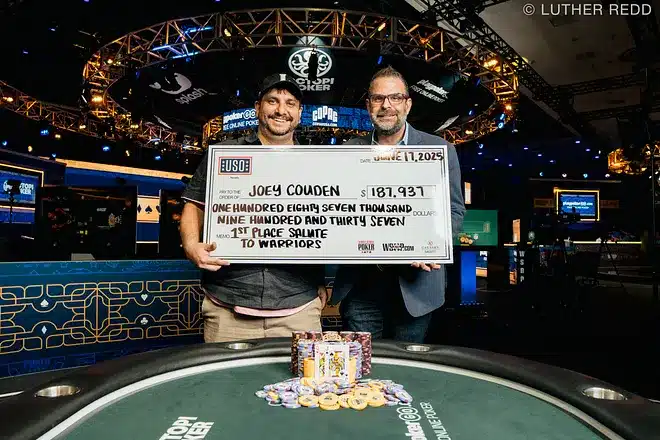 Sebastián Medina se quedó cerca de la mesa final en el evento Salute to Warriors