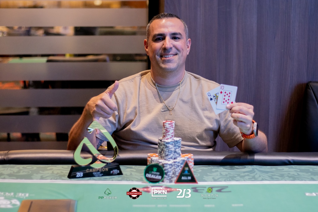 José Pacheco Triunfa en el One Day del Jackies Poker Tour: Un Éxito que Triplicó la Garantía Inicial