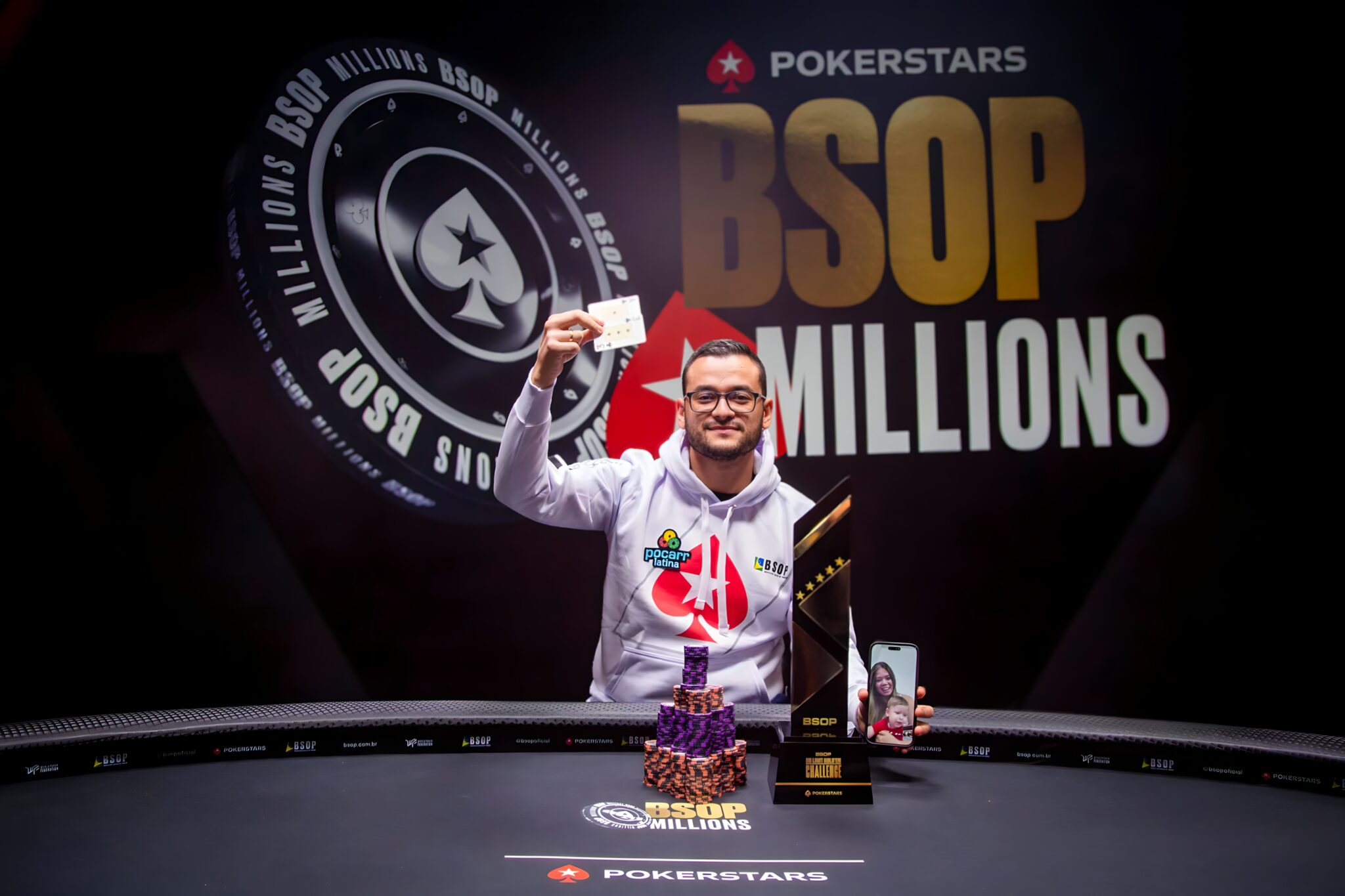 Pineda escribió otra página dorada para la armada colombiana en Brasil; se impuso en el The NLH Challenge de las BSOP Millions