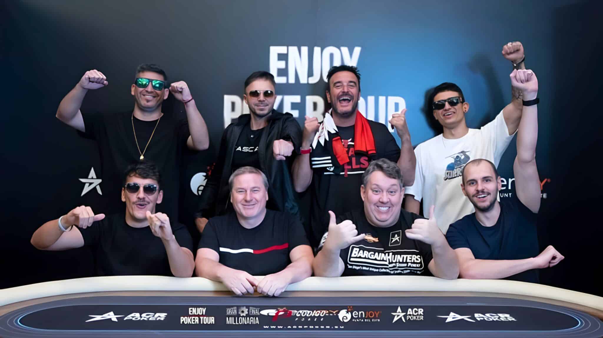 Se conformó la mesa final del Main Event en el Enjoy Poker Tour: ¡el campeón se lleva US$173!