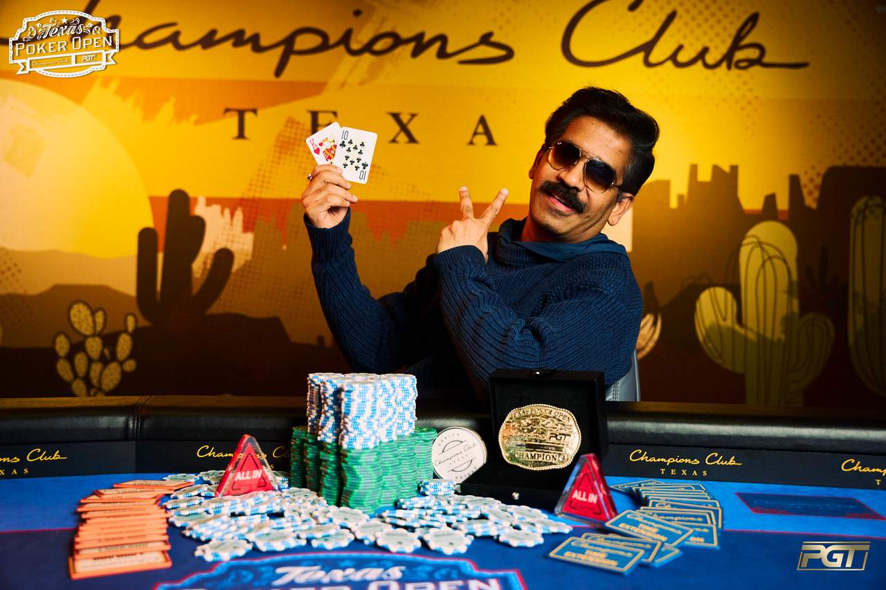 Sundara se llevó el trofeo más codiciado en el Texas Poker Open del PokerGo Tour