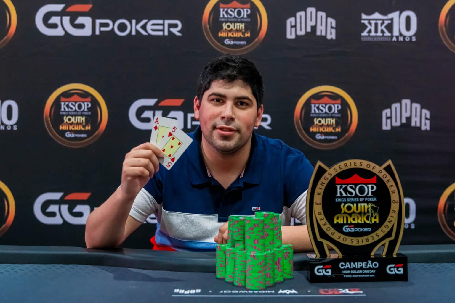 Fernández gritó campeón en medio del dominio hispano en el High Roller One Day de las KSOP South America