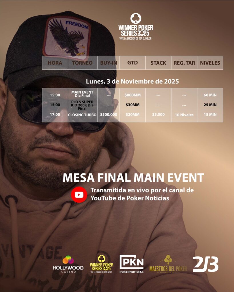 Las Winner Poker Series 2025 Cierran el Año con 1.500 Millones Garantizados en Premios