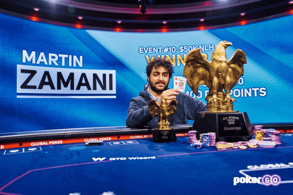 Zobian se adueñó de la mayor águila dorada en el U.S. Poker Open