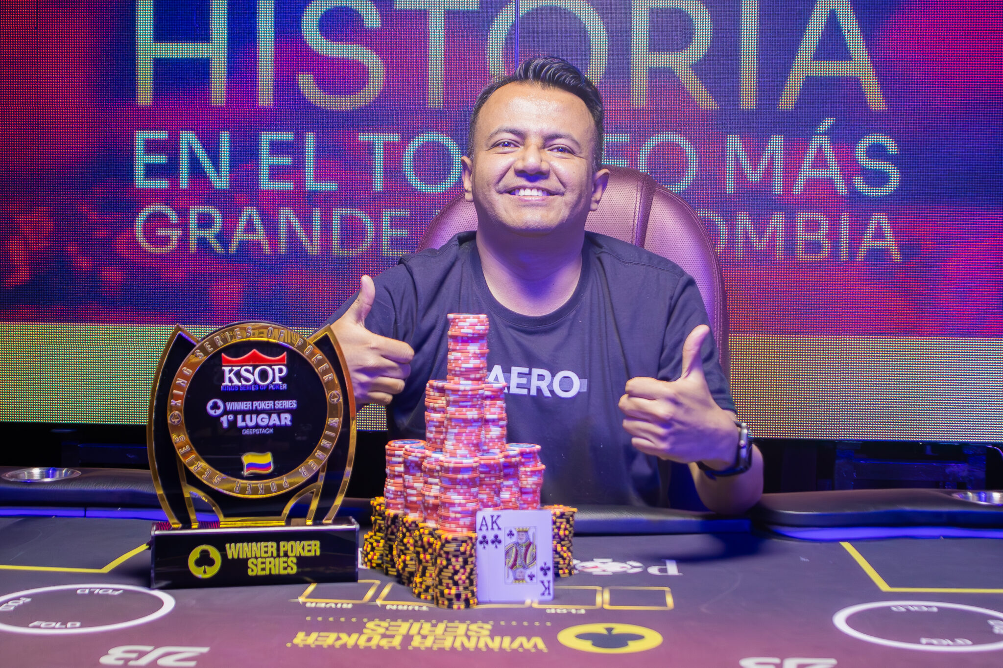 Martínez encontró su turno para celebrar en el DeepStack de las KSOP Colombia
