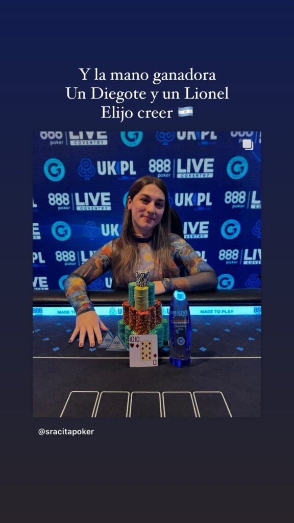 Micaela Yanigro se anotó un meritorio triunfo en medio de un viaje de poker a tierras inglesas