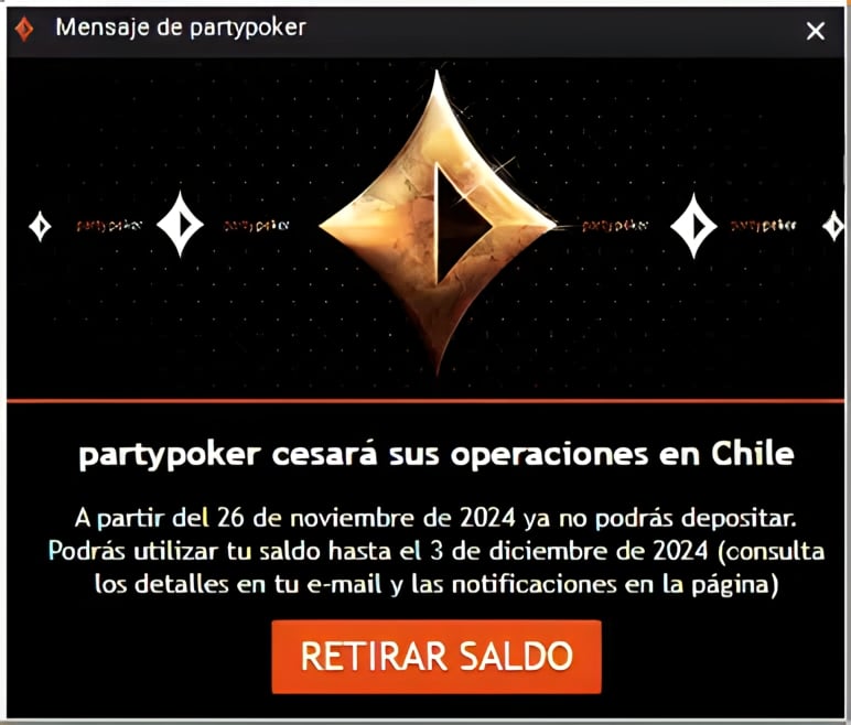 PartyPoker apaga su fiesta en las pantallas chilenas