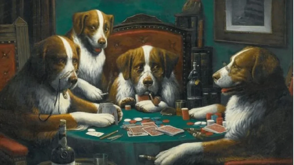Perros, cigarros y poker: la historia del cuadro que se volvió ícono “pop”