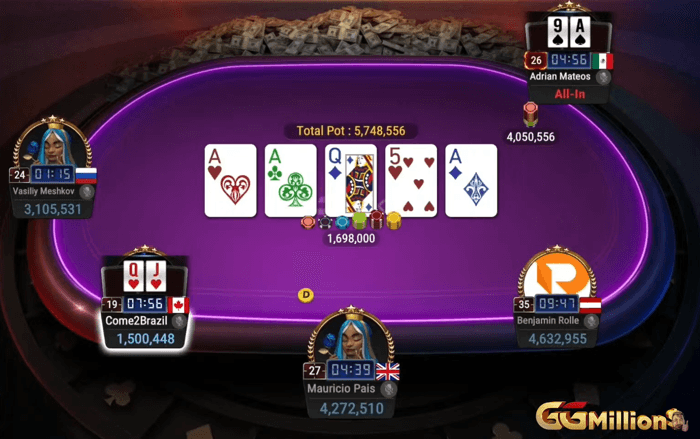 Adrián Mateos se corona campeón del GGMillion$ High Roller con un premio de US6.000