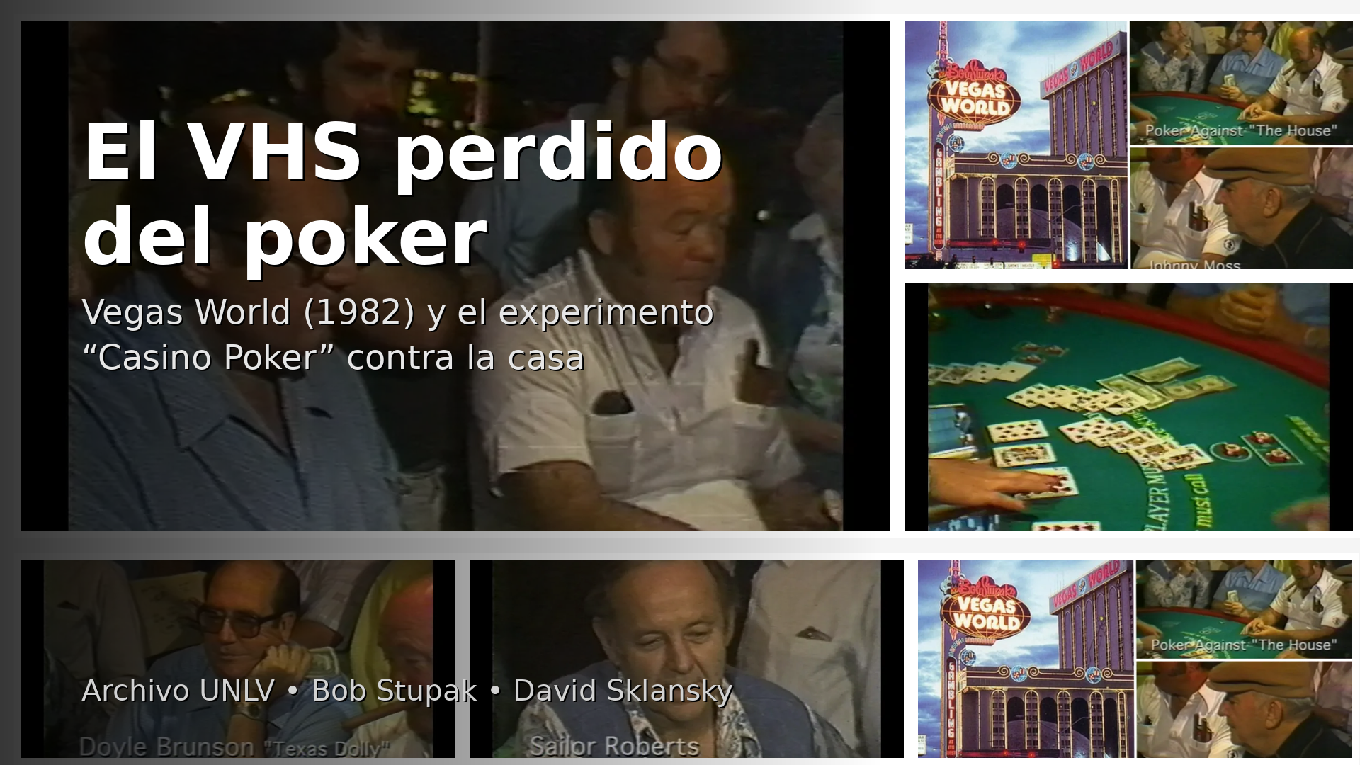 Un VHS de 1982 que mostró el poker del casino