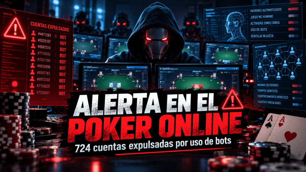 ¡724 cuentas bloqueadas! Una investigación destapa una red de bots en el poker online