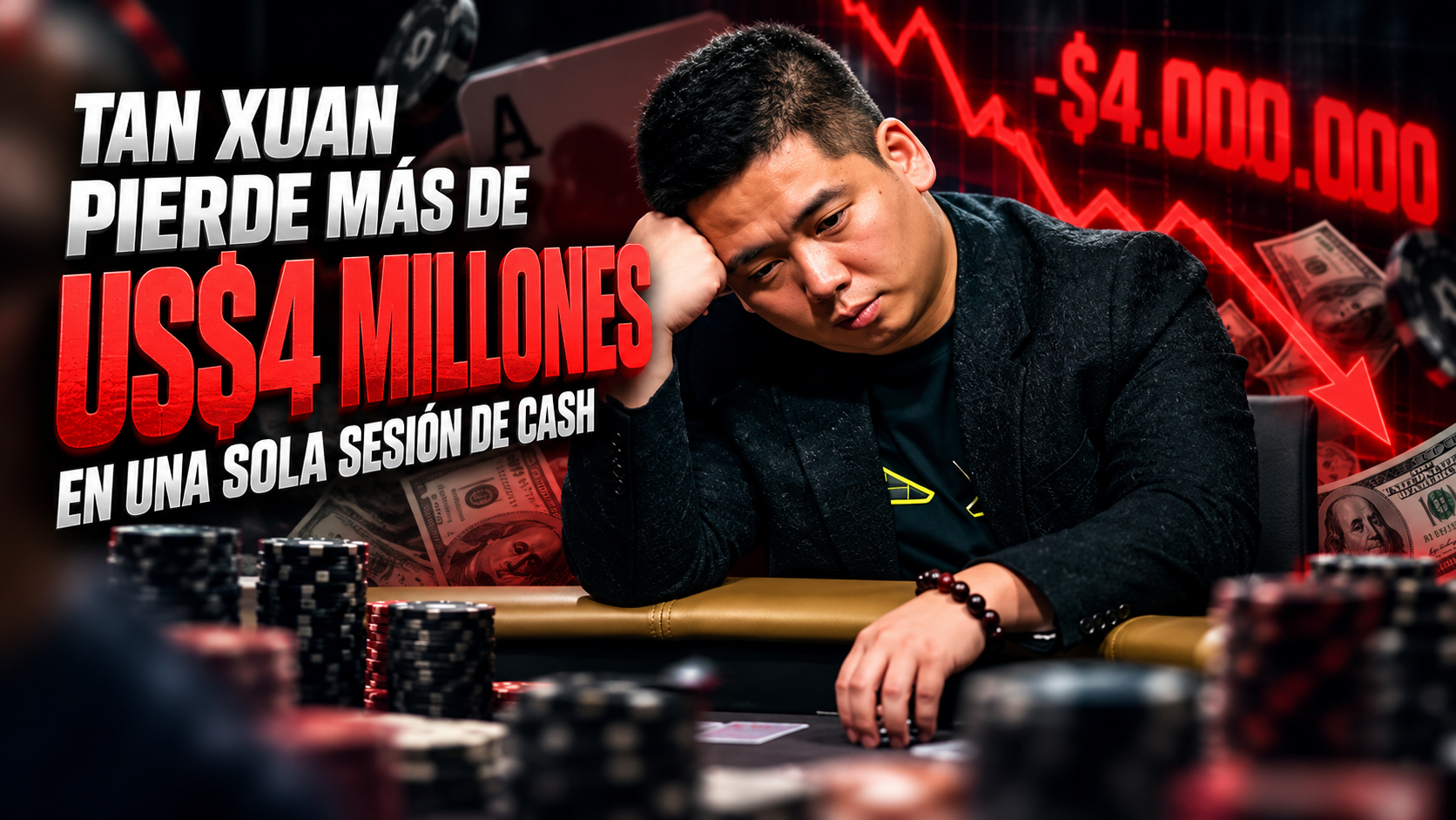 ¡US$4 millones en seis horas! La pesadilla de Tan Xuan en una mesa de poker que terminó en desastre