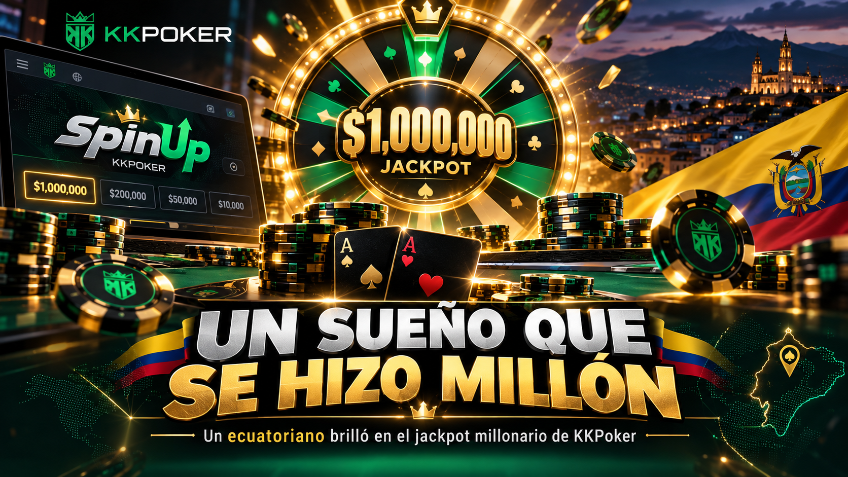 ¡Ecuador celebra! Un segundo puesto de US$200.000 sacude el poker online