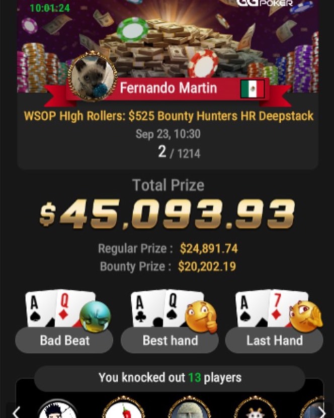 El Mexicano Fernando Martin del Campo y su glorioso 2023 en el Poker Profesional Online | Más de US0.000 en ganancias